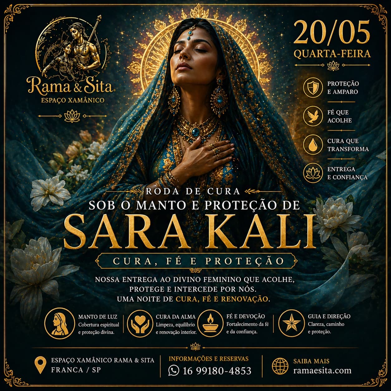 Capa: Sob o Manto e Proteção de Sara Kali - Cura, Fé e Proteção