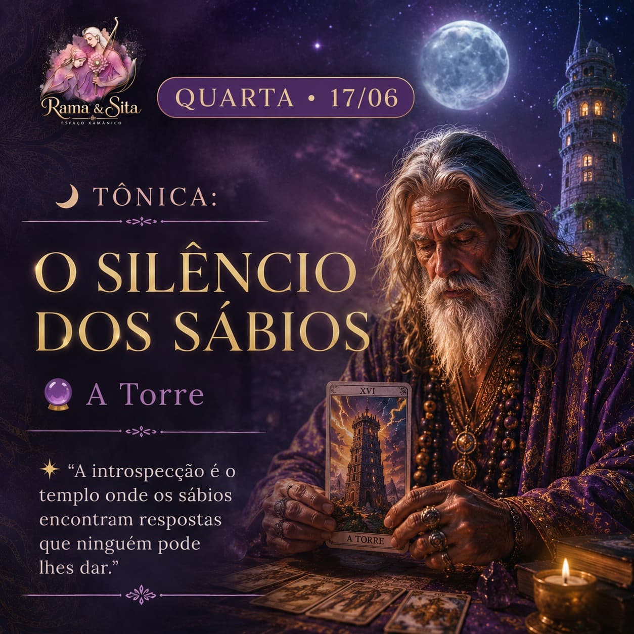 Capa: O SILÊNCIO DOS SÁBIOS - A Torre - A introspecção é o templo onde os sábios encontram respostas que ninguém pode lhes dar.